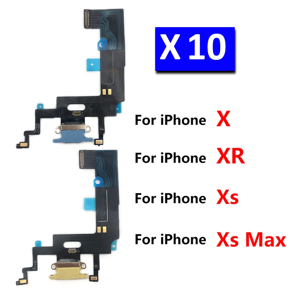 

10 шт./лот, USB Micro зарядное устройство, док-разъем, микрофонная плата, гибкий кабель для Iphone X XR XS Max