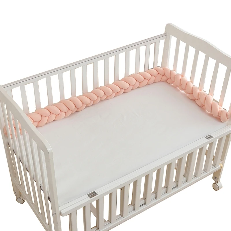 Baby Bed Bumper Cartoon Twist Crib Surround Soft Strip Spliced Bed Side Cushion Pad Breathable Baby Crib Bedding Supply