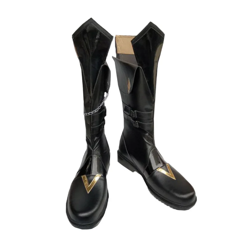 

Tartaglia Cosplay Boots Black Custom Made Boots Halloween Carnival Shoes