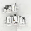 Bathroom Shelf Wall Mounted Corner Storage Shelves Shampoo Holder Iron Shower Drain Basket Bathroom Accessories Organizer 5