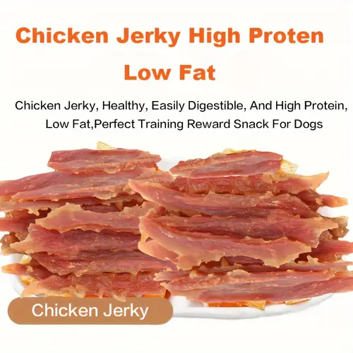 2-Pack(2 x 200g/7.05oz)Chicken Jerky Treats For Small, Medium, Large Dog, Made With Real Pure Chicken - Healthy - Image 3