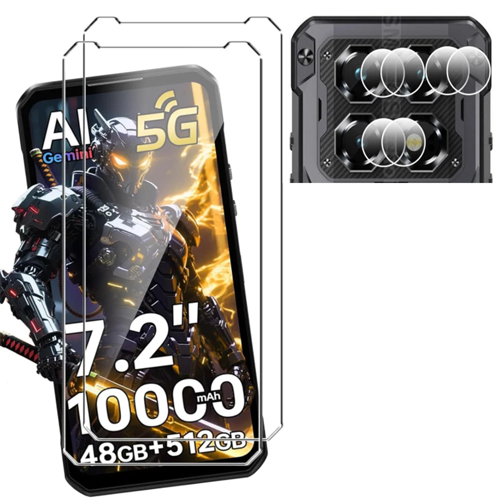 Premium Full Cover Tempered Glass Screen and Camera Lens Protector