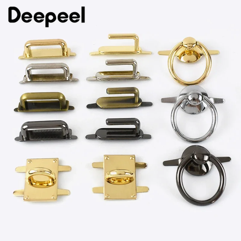 5Pcs Deepeel 25/31/35mm D Ring Bridge Connector Metal Buckles Hanger Bags Clip Clasp Hardware Decoration DIY Sewing Accessories