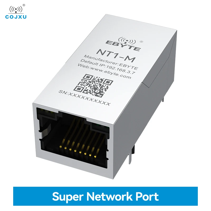 Модуль сетевого порта TTL Serial to Ethernet, COJXU, NE2-T1M Modbus, шлюз TCP к RTU IoT MQTT, связь с последовательным соединением RJ45