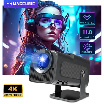 Magcubic 4K Native 1080P Android 11 Projector 390ANSI HY320 Dual Wifi6 BT5.0 Cinema Outdoor Portable Projetor Upgrated HY300 1