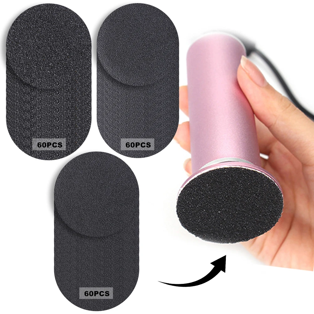 60Pcs 43mm Foot Dead Skin Remove Sanding Paper Callus Remover Sandpaper Replacement Sandpaper Discs Pedicure Tools