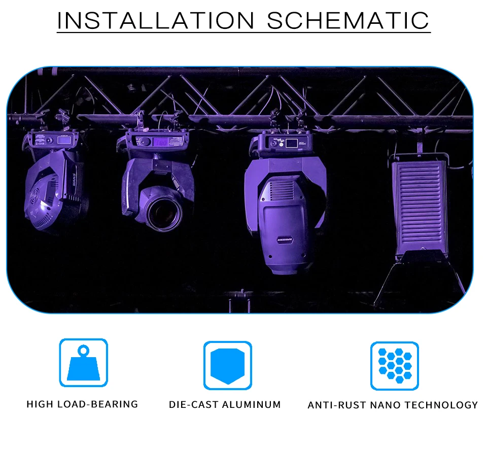 Ein Paar Aluminium Bühnenlicht Haken Strahl Moving Head Licht Truss Clip Sicherheitslast 150 kg Professionelle DJ Disco Bühne Ausrüstung – Detail 2