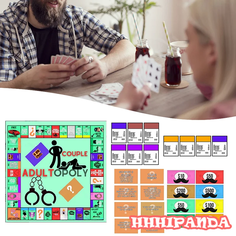 Adultopoly Board Game Couple Game Card Card Game Couples Adultopoly Date Night Game Fun Interactive Relationship Conversation Cards For Couples