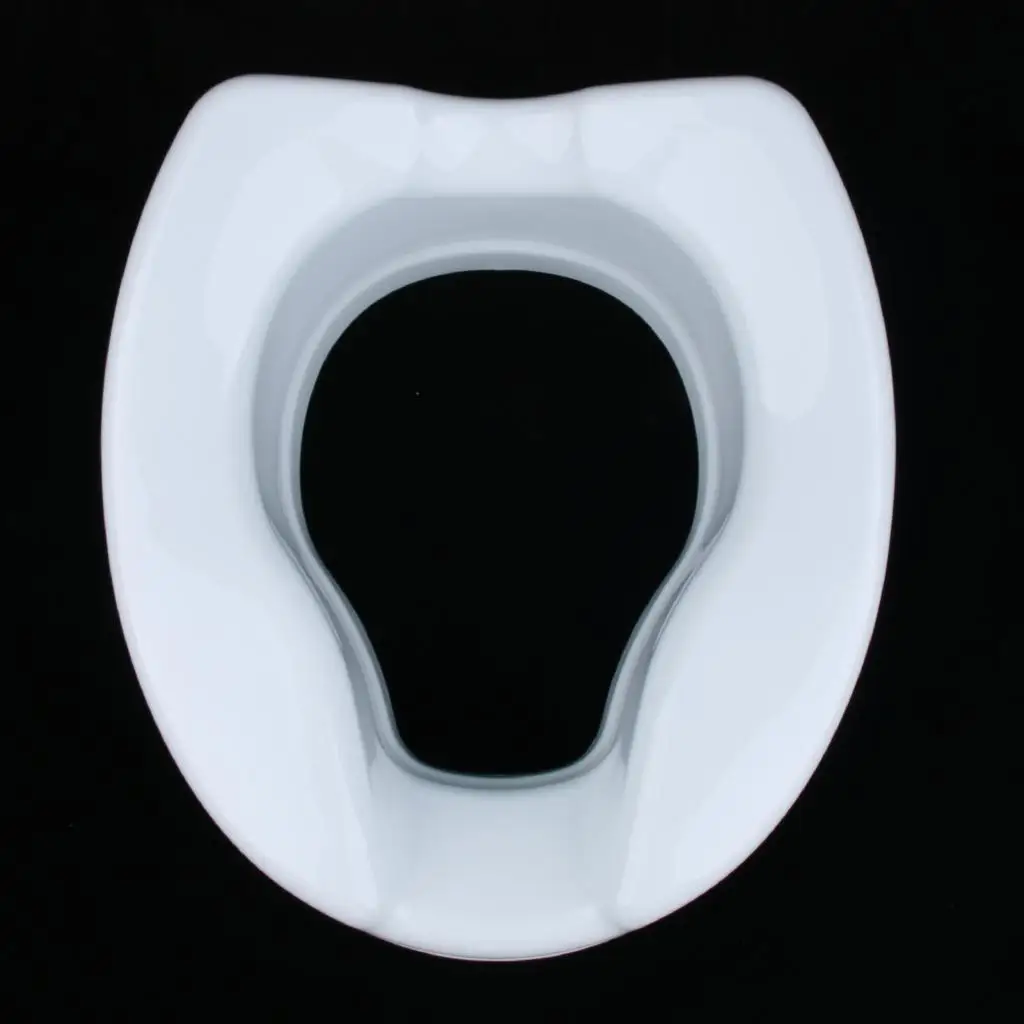 Portable Toilet Seat Riser Raised Elevated without Cover-4