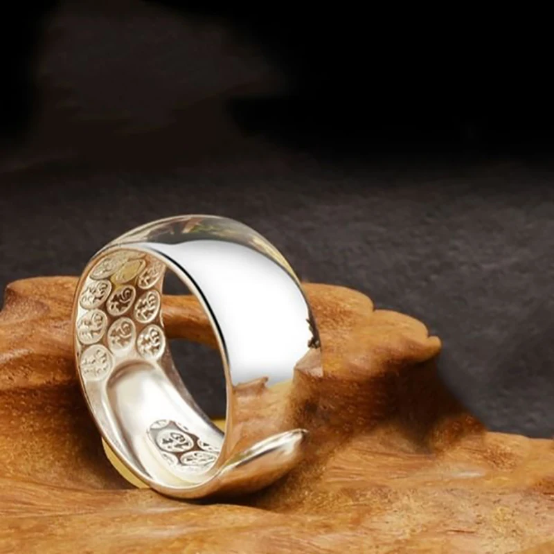 925 Silver opening adjustable ring