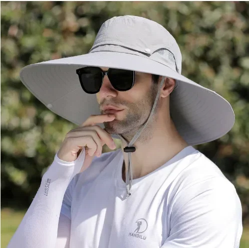 Solar Fan Bucket Hat Lightweight Breathable Wide Brim for Beach Gardening Hiking Rechargeable Via Sun or USB Cable for Men Women