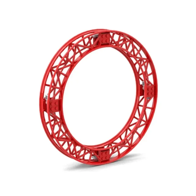 Track Roller Coaster Model 10PCS Railway City Train Technical Part MOC Building Blocks For Kids Gifts 26022 25059 25061 34738 5