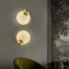 Brass Ring LED Wall Lights Home Art Deco Free Collocation Sconce for Parlor Dinning Room Bedside Stairs Nordic Round Lamp 4