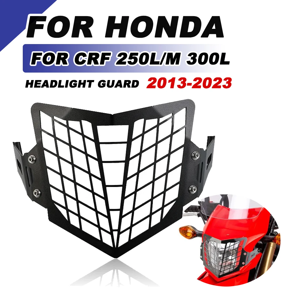 

For HONDA CRF250L CRF250M CRF300L 2013-2023 Motorcycle Accessories Headlight Protector Guard Grill Cover Head Light Protection
