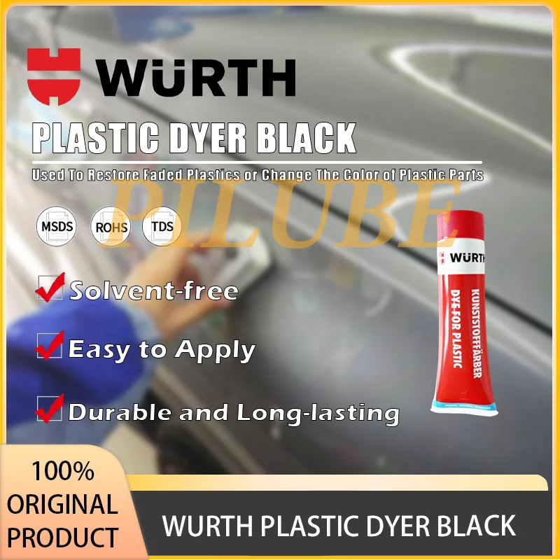 WURTH PLASTIC DYER NOIR pour les applications de coloration et de restauration du plastique Produit original