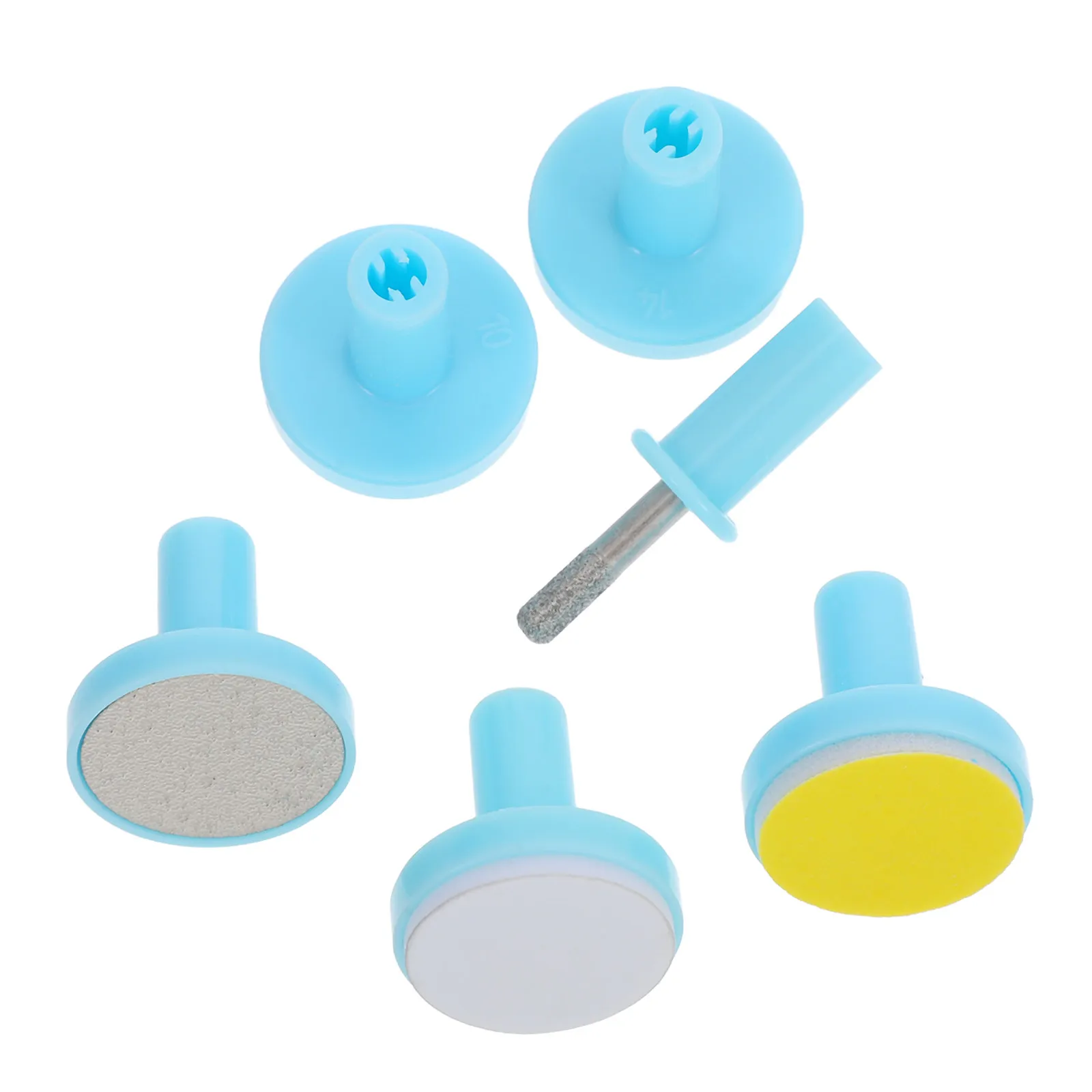 6Pcs  전기 네일 파일 교체 패드 부드러운 사포 헤드   네일 그루밍 도구 키트 안전 연마 디스크