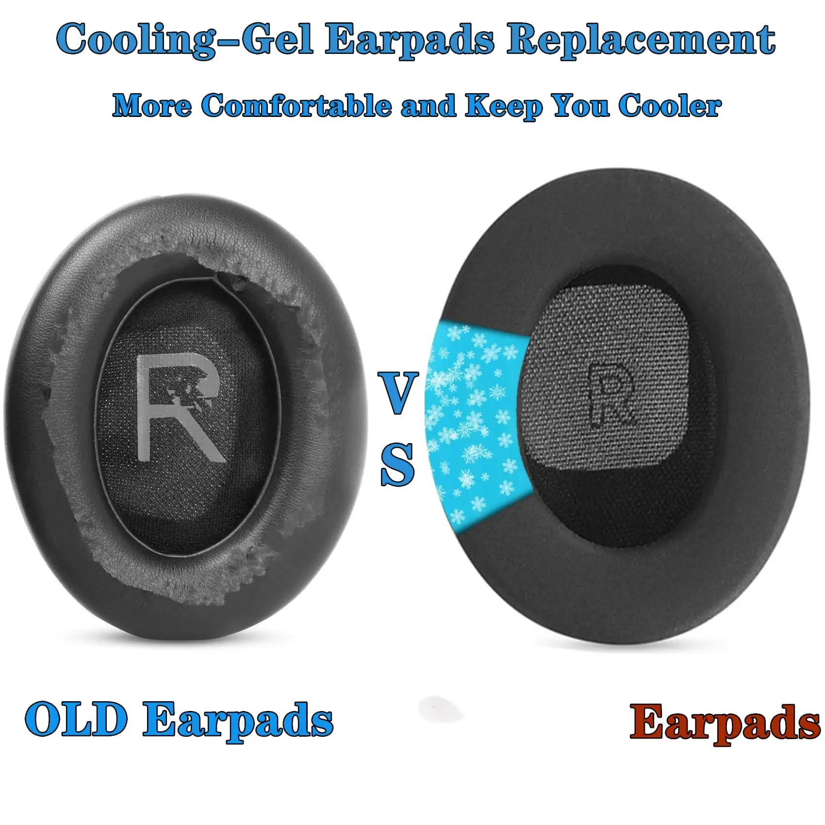 Cooling Gel Ear Pads Cushions Replacement Compatible with Bose QuietComfort(QC) Ultra Wireless Headphone