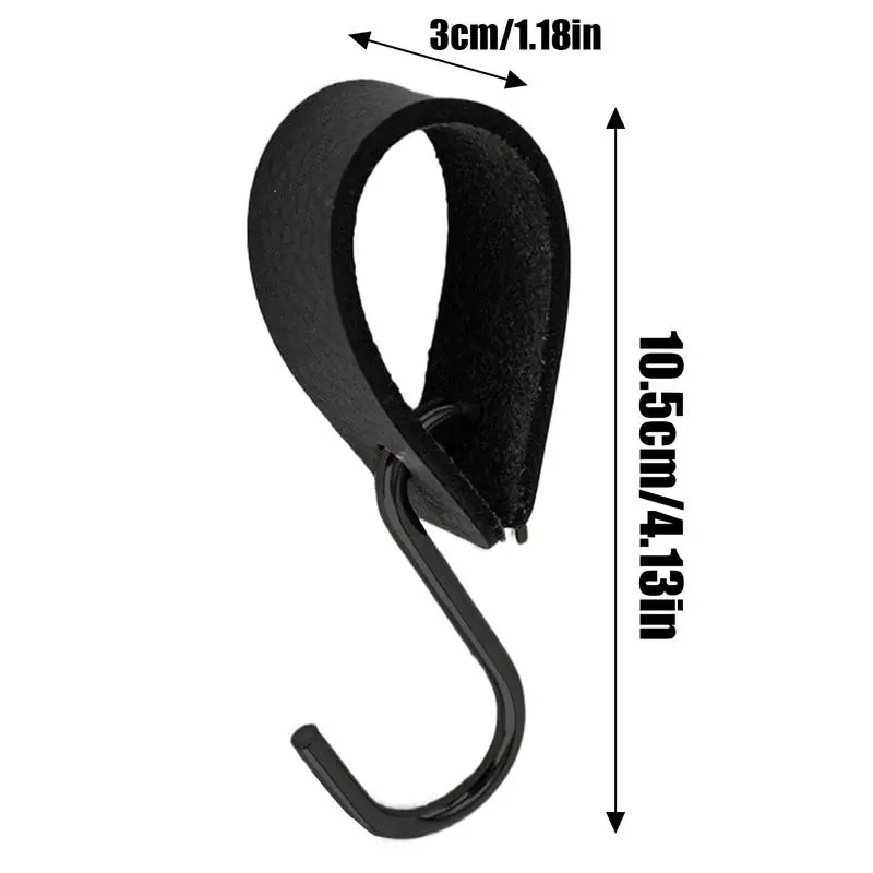 8 Pack PU Leather S Shape Hooks for Storage