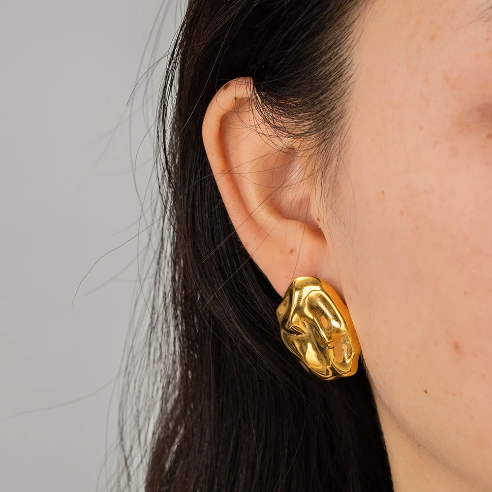 Clip on Earrings for Women Minimalist Geometric Non Pierced Party Gift