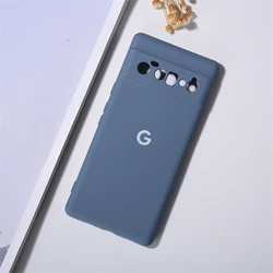 Premium Liquid Silicone Shockproof Case - Soft Solid Color Bumper Cover - Pixel 6A (Grey)