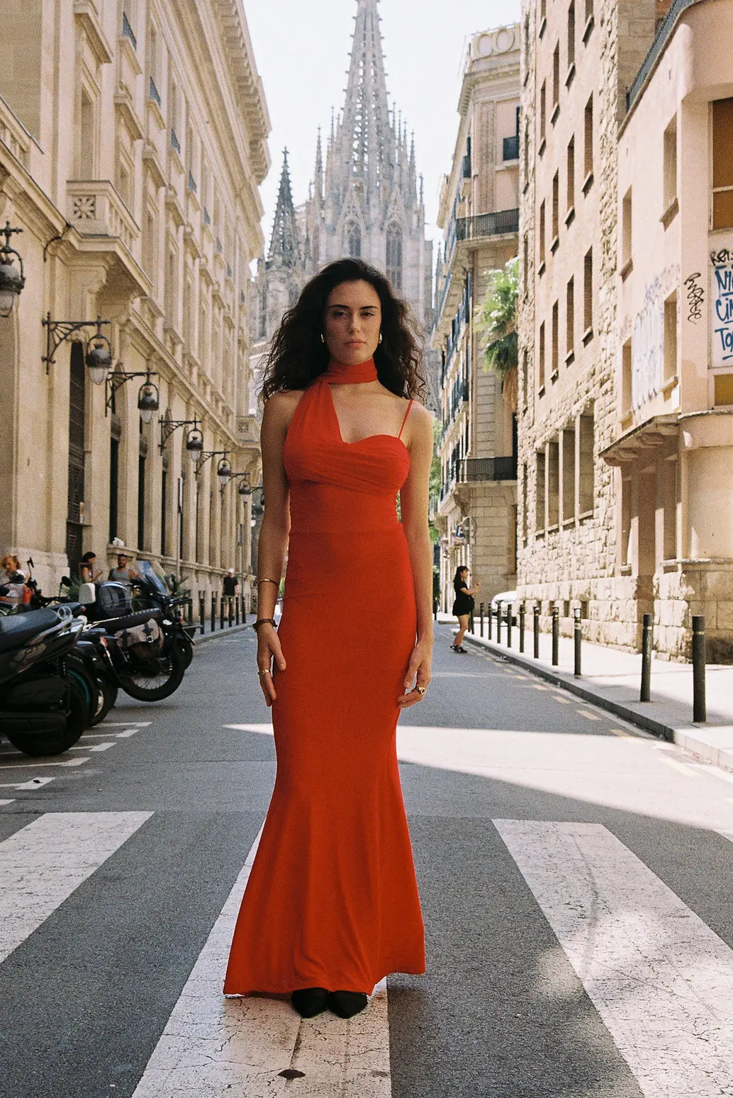 Elegant Single Shoulder Mesh Double Layer Bodycon Party Club Evening Dress Sexy Backless Vestido Autumn/Winter Clothing