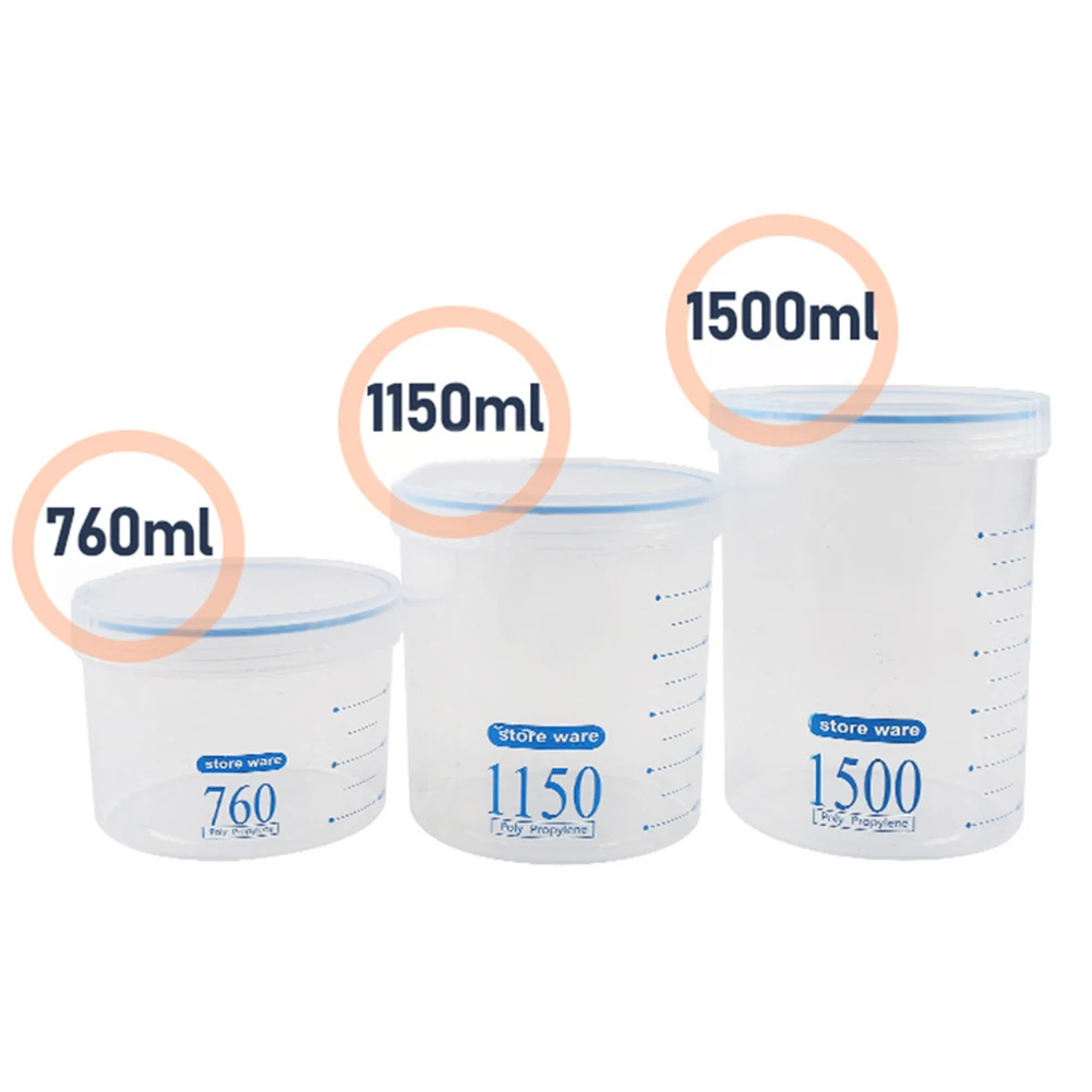 760/1150/1500ml Fishing Bait Can Container Plastic Fish Bait Jar