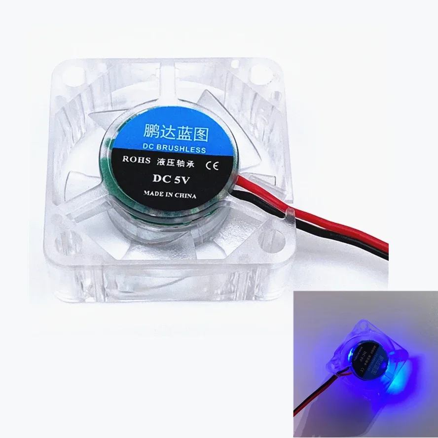 LED DC 5V 12V 24V  3010 30MM 30x30x10MM 3D Printer Fan Blue Led 3cm Cooling Fan With 2pin USB