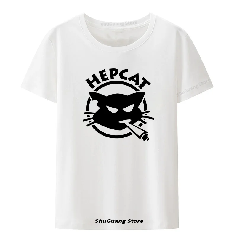 

Женская одежда, кавайная одежда, Винтажная Футболка с принтом Hepcat, топы, рубашки для женщин, топ Y2k, летняя хлопковая футболка с коротким рукавом и круглым вырезом