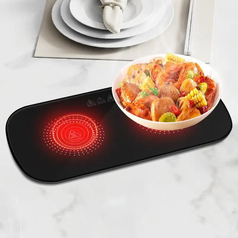 

Fast Heating Food Electric Warming Tray Foldable Food Warmer Plate with Adjustable Temperature Control Keeps Food Hot Constant
