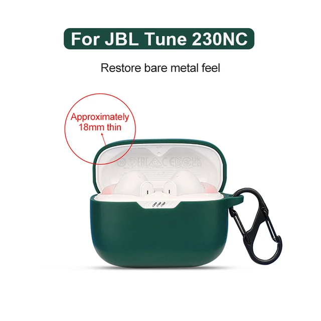 Funda protectora de silicona para auriculares inalámbricos JBL Tune 230NC  TWS, a prueba de golpes, anticaída, con gancho - AliExpress