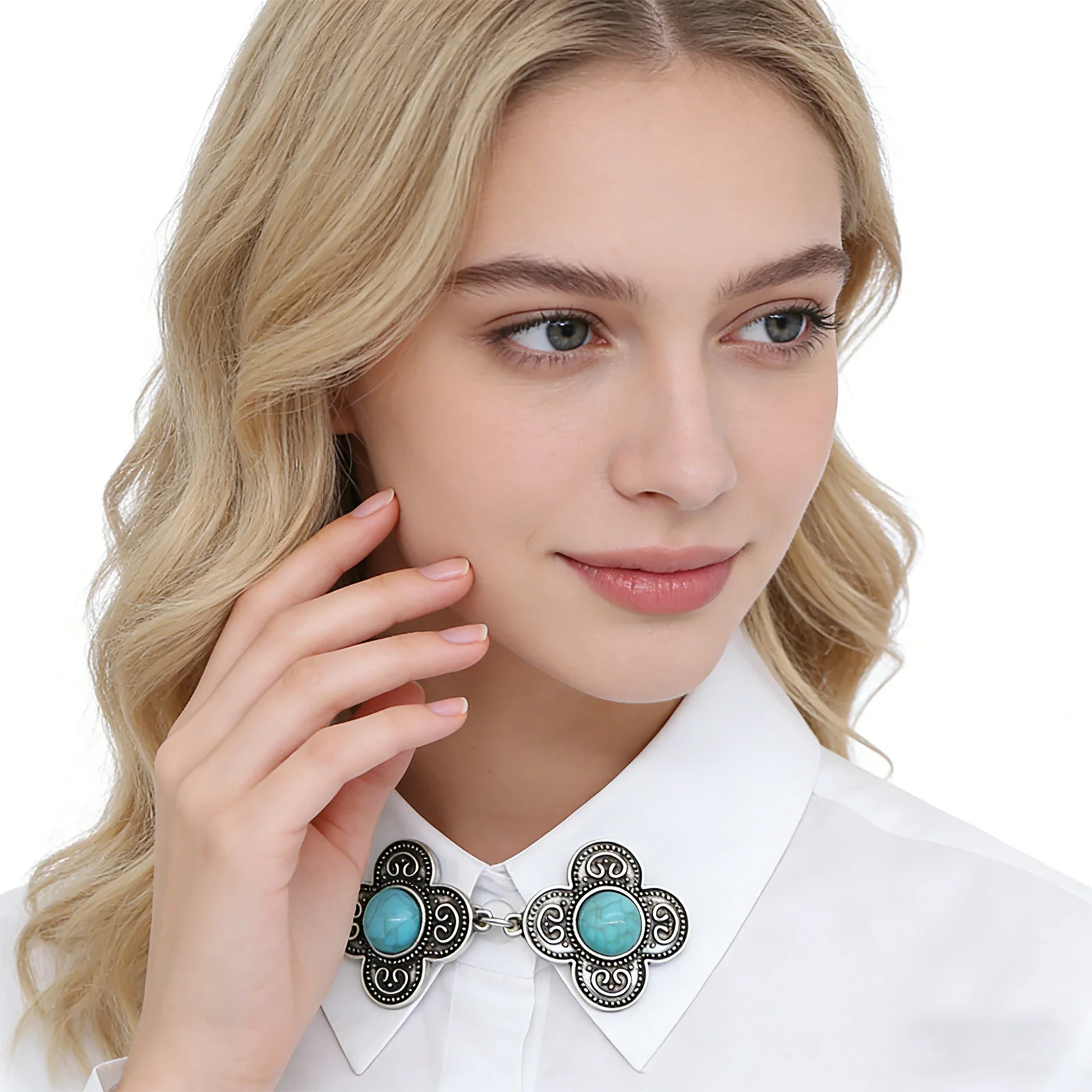 5개입 셔츠 드레스 클립 빈티지 스웨터 클립 가디건 숄 브로치 허리 장식 여성용