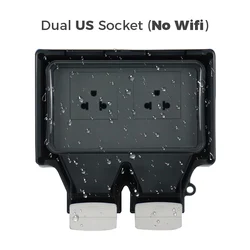 Avoir Outdoor Waterproof Smart Wi-Fi Power Socket with Timer Feature, 220V - Dual US Socket