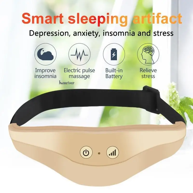 Greenred Electric Head Massager Headache Pressure Relief Acupuncture Sleep  Instrument Black