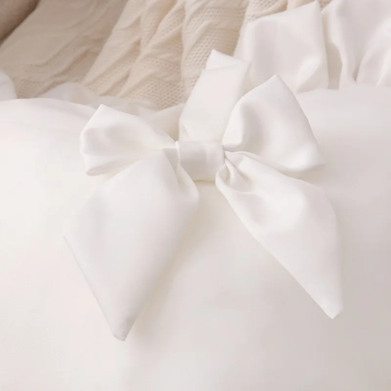 Lovely White Black Pink Heart Cushion Girl Room Decor Ruffled Love Heart Shape Sofa Cushion Pillow Kids Room Baby Shower Gifts 6