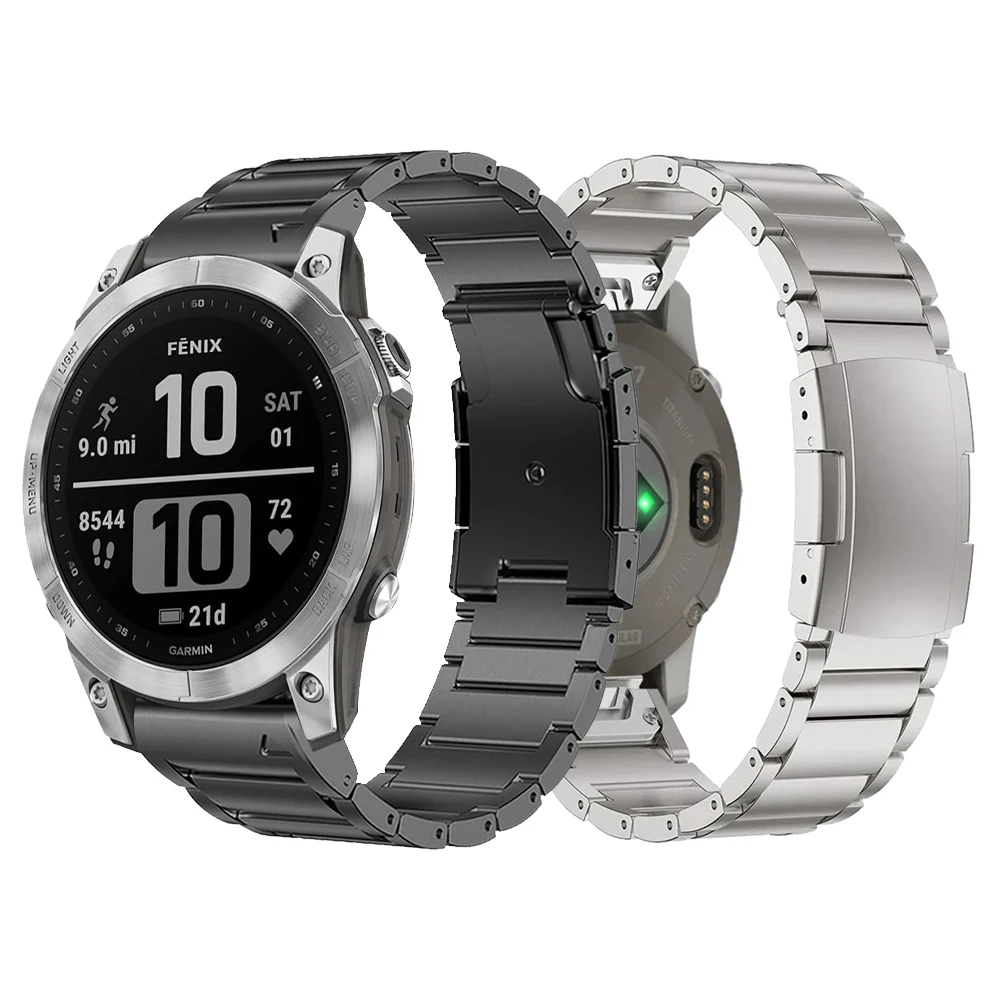 

Ремешок из титанового сплава для часов Garmin Fenix 7 7X Pro Solar 6X 6 5 5X, металлический браслет для Epix Pro (Gen 2), 26 мм 22 мм