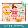 Montessori Educational Learning Puzzle SetDress Up Toy Early Learning Educational Toy Pretend Play Set for Girls 6