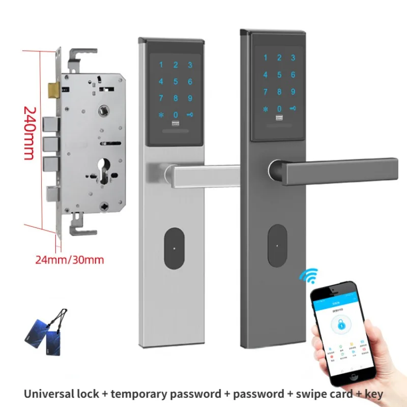 Security Anti-theft Password Lock, Smart Password Lock APP Bluetooth Remote Control, Home Hotel Apartment Anti-theft Door Lock