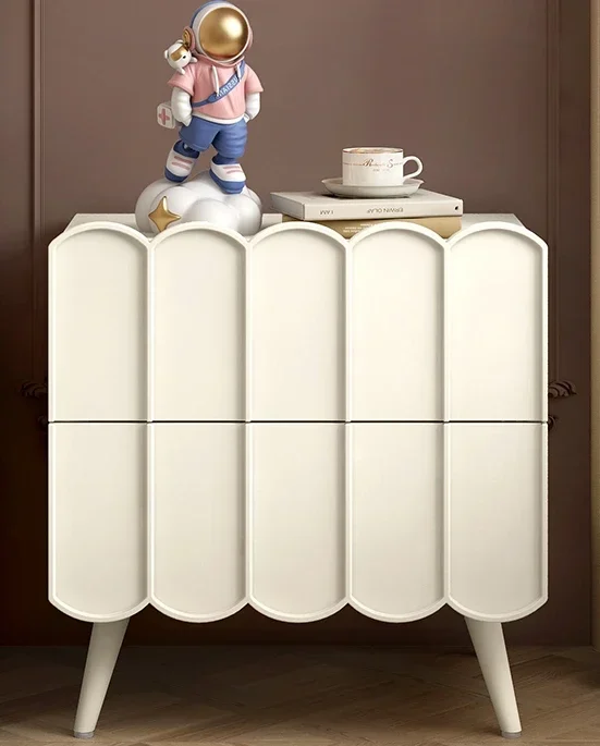 

Cream Style Bedside Table Bedroom Ultra-Narrow Bedside Table Room Storage Space