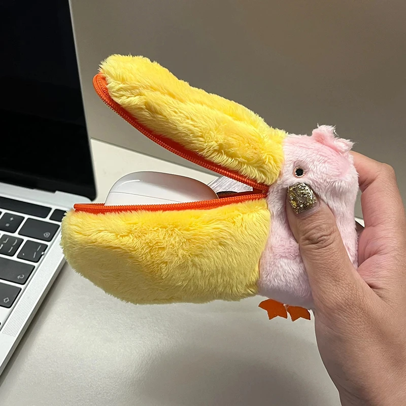 Pelican Cute Pencil Cases Plush makeup bag Pen Bag Stationery Storage Bag Zero Wallet Cartoon Pencil Pouch School Supplies