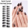20tips Shiny Semi-Cured Gel Nail Strips Cat Eye Gradient Nail Art Sticker Press on Nails Gel UV Wraps for Manicure Decoration 3