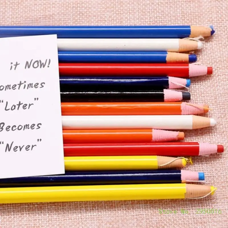 중국 마커 그리스 연필, 기계 왁스 연필 마킹, 비닐 금속 목재 종이 직물, 필오프 12 개