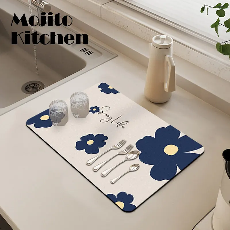 

Kitchen Drain Pad Table Top Diatom Mud Absorbent Pad Anti Scalding Pot Pad Heat Insulation Pad Cup Pad Bowl Plate Pad
