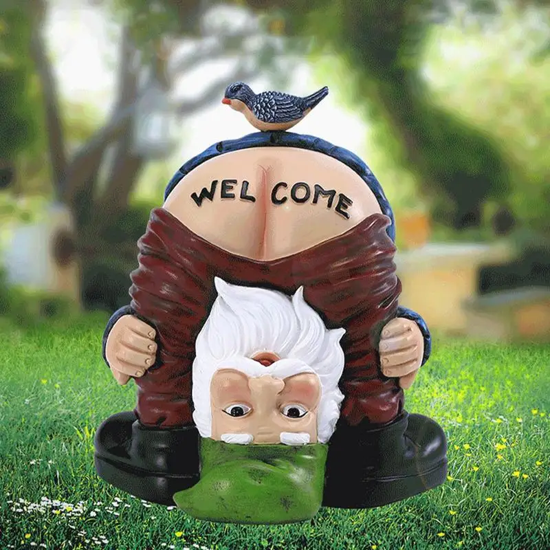 

Christmas Welcome Garden Dwarf Gnomes Statues Outdoor Decor Resin Gnome Figurine for Patio and Yard Lawn Porch Decoration