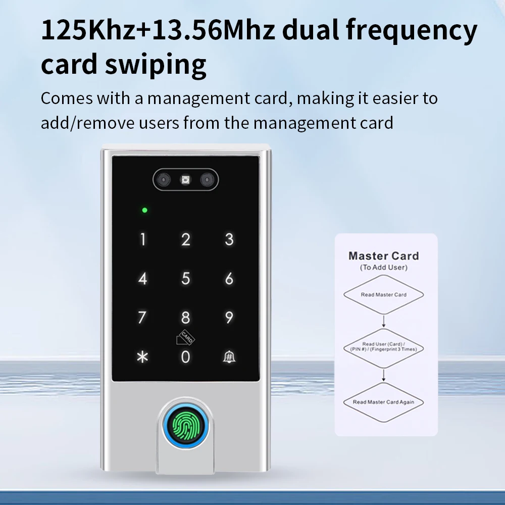 VF4 VF5 Waterproof IP66 Tuya WIFI Facial Recognition ID+IC Password Fingerprint Dual Frequency With WG 24 36 Access Control - Imagen 4