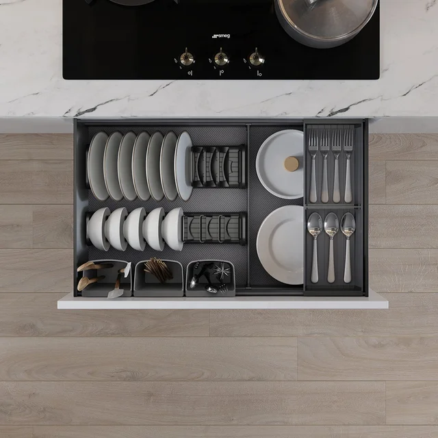 Goldmine 2022 ใหม่บนโต๊ะอาหารลิ้นชัก High-end ตู้ครัวอุปกรณ์เสริม Pull-OUT องค์กรชั้นวาง WPC-750 5