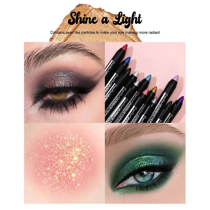 Smoky Dark Green Eyeshadow Pencil Stick Waterproof Repair Pearlescent Skin Color Flash Eyeshadow Stick Fluorescent Pen Makeup for eyeshadow stick,eye shadow stick