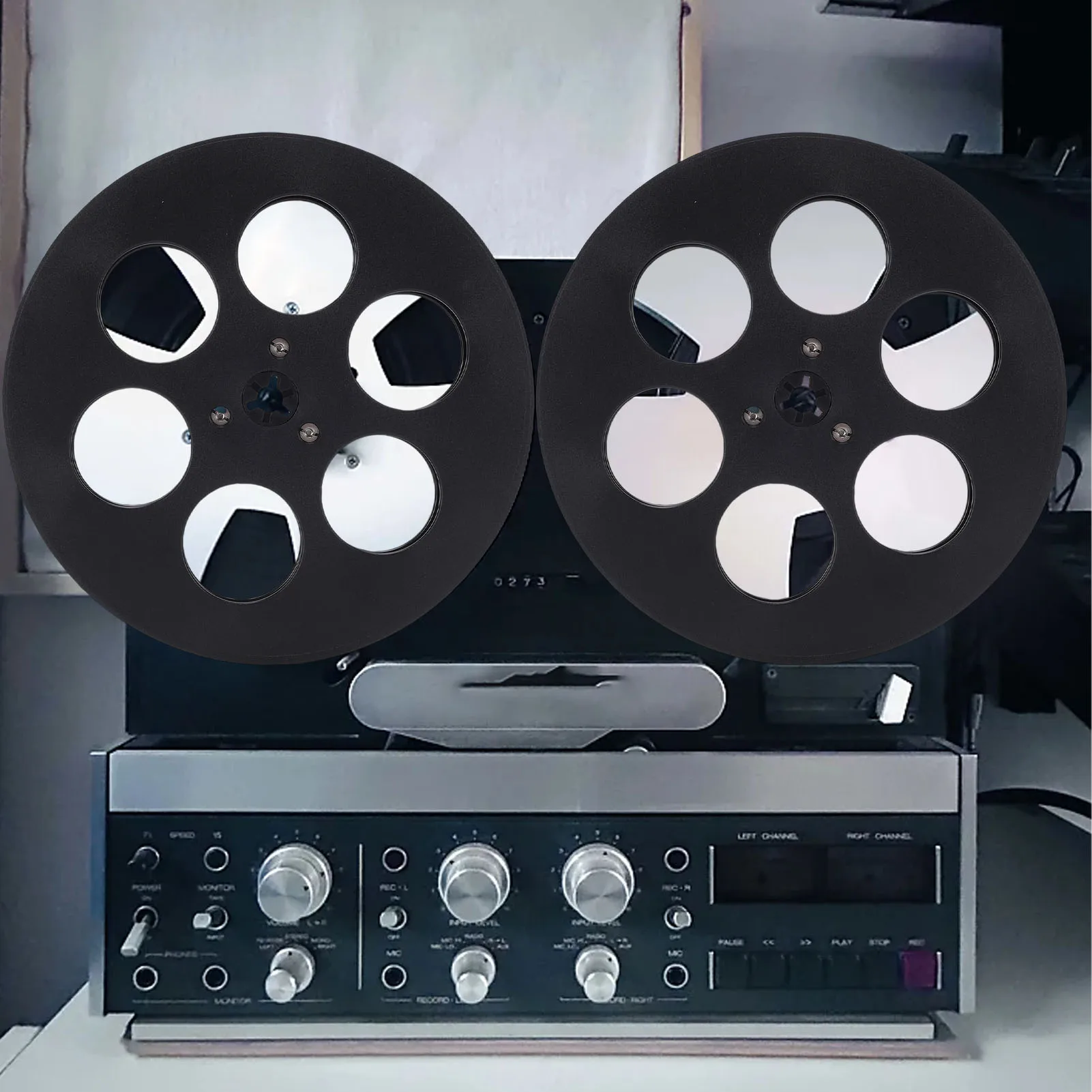 1/4 7 Inch Empty Tape Reel Fit for TEAC Reel to ABS Vintage Universal Open Sound Tape Empty with 6 Holes