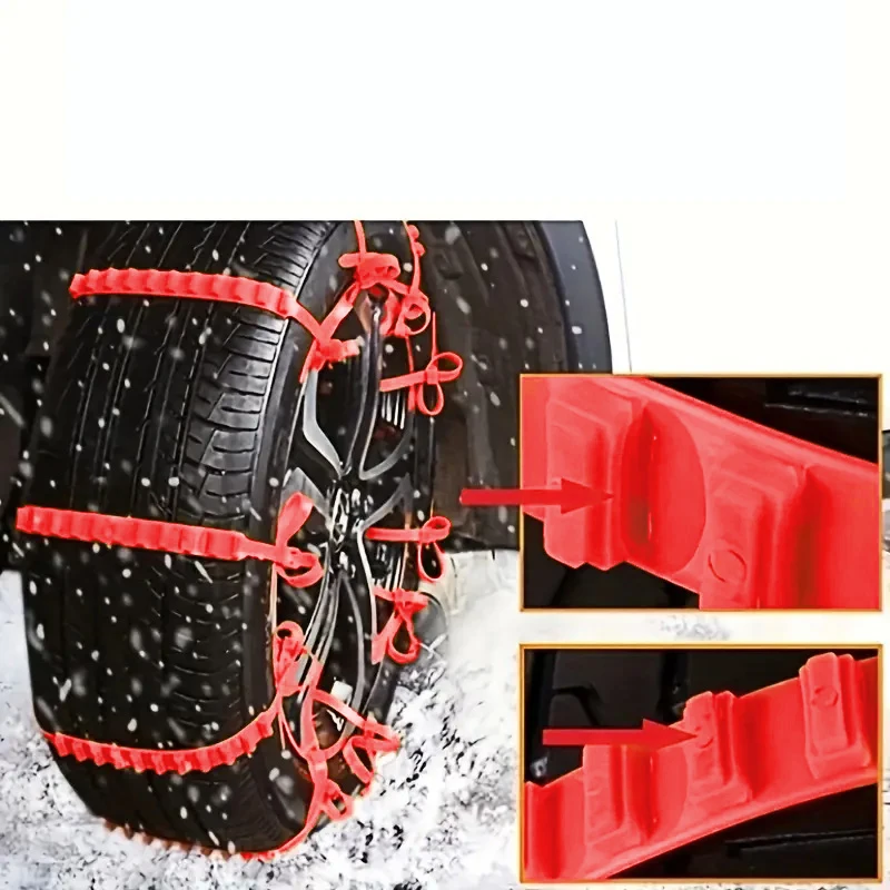 AAZRZR 24pcs Car Truck Anti skid Nylon Tyre Chains Snow Mud Snow Chains Car Security Tire Belt Cable Tire Chain