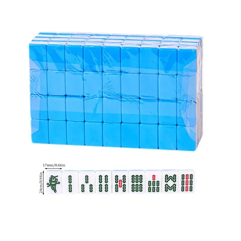 Mahjong Travel Set Traditional Chinese Version Game With Storage Bag Portable 144 Tiles Mah-Jong For Travel Family Leisure Time images - 6