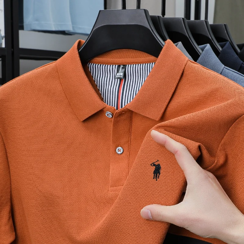 Polo da Uomo Estivo 100% Cotone con Ricamo Pony Paul, Elastico, Traspirante e Confortevole, Top Corto alla Moda - immagine 5